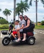 Triciclo Eletrico S350 MODELO 2025 Bicicleta 580W Dois Assentos Cadeiras Marcha a Ré