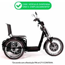 Triciclo Elétrico - Village PAM - 800w Lithium - Preto - Plug and Move Triciclo Elétrico - Village PAM - 800w Lithium - Preto - Plug and Move