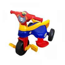 Triciclo Fast Com Empurrador Azul