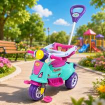 Triciclo Infaltil Com Pedal Pink Avespa