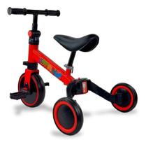 Triciclo Infantil 2 Em 1 Bicicleta De Equilíbrio - Vermelho - Dm Radical