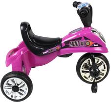 Triciclo Infantil a Pedal Com Led Musical Bel Fix Rosa