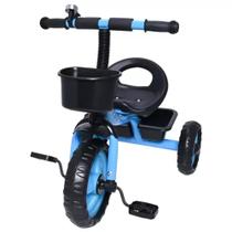Triciclo Infantil Azul Com Cestinha E Buzina