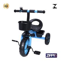 Triciclo Infantil Azul com Cestinha e Buzina - Zippy Toys
