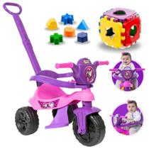 Triciclo Infantil Bebe De Empurrar Com Haste E Pedal Motoca - Aushopexpress