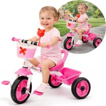 Triciclo Infantil Biemme Trike Pedal Com Cesta Menino Menina Suporta 20KG