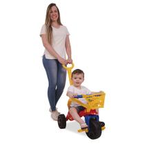 Triciclo Infantil Cachorrinho com Empurrador com Protetor e Cestinha Xalingo