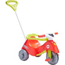 Triciclo Infantil Calesita Lelecita - 2 em 1 - Pedal e Passeio com Aro - Vermelho
