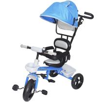 Triciclo Infantil com Capota Haste Empurrador com Pedal Motoca 2 em 1 Reforçado Brinqway BW-084