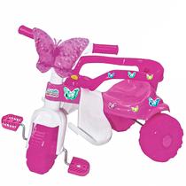 Triciclo Infantil Com Cesta Butterfly Motoca Cor Rosa Colorida Para Meninas - Magic Toys