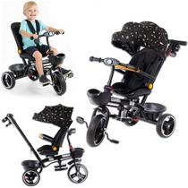 Triciclo Infantil com Empurrador 2 em 1 Twist Luxo Carrinho de Passeio Assento Giratório 360º com Capota Rodas EVA até 50kg Triciclo Infantil com Empurrador 2 em 1 Twist Luxo Carrinho de Passeio Assento Giratório 360º com Capota Rodas EVA até 50kg