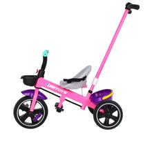 Triciclo Infantil Com Empurrador Cinto De Segurança E Cesto Para Criança Unitoys