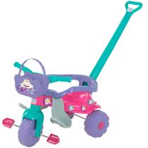 Triciclo Infantil Com Empurrador E Cestinha De Pic-nic Rosa - Magic Toys