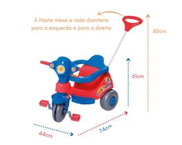Triciclo infantil com empurrador e protetor 1-3 anos velocita ii calesita