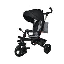 Triciclo Infantil Com Empurrador Waygo Cinza Replay Kids