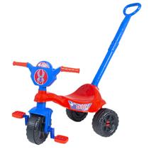 Triciclo Infantil Com Haste De Empurrar E Pedal Velocípede Menina Menino Velotrol Brinquedo Kendy