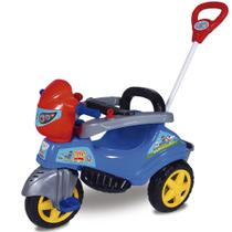 Triciclo Infantil com Pedal 2 em 1 Maral Baby City M-Patrol Azul e Colorido 3167