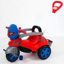 Triciclo Infantil com Pedal 2 em 1 Maral Baby City Spider Vermelho e Colorido 3148