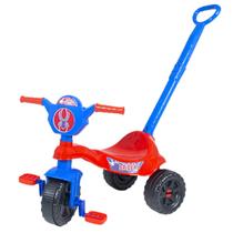 Triciclo Infantil Com Pedal E Haste De Empurrar Velotrol Menina Menino Velocípede Brinquedo Kendy