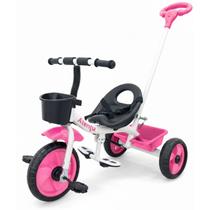 Triciclo Infantil com Pedal Empurrador 3 Rodas Atentu Brinquedo Resistente