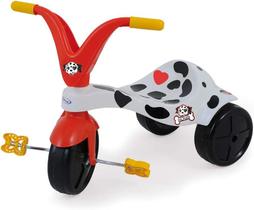 Triciclo Infantil Dálmata Branco E Vermelho - Xalingo