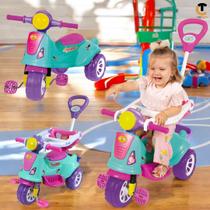 Triciclo Infantil De Passeio E Pedal Andador Ótima Qualidade Avespa Pink