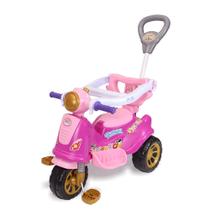 Triciclo Infantil de Passeio e Pedal Com Empurrador Avespa Princesas Rosa Maral Triciclo Infantil de Passeio e Pedal Com Empurrador Avespa Princesas Rosa Maral