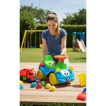 Triciclo Infantil Didático Azul 1+ Ano: Bolinhas e Formas