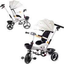 Triciclo Infantil Empurrador 2 em 1 Twist Luxo Carrinho de Passeio Bebê Capota 50kg Haste Guia Pedal