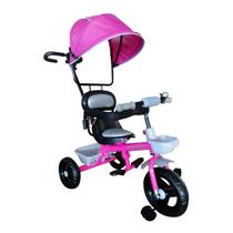 Triciclo Infantil Empurrador C/ Capota Importway 2 Em 1 Rosa Triciclo Infantil Empurrador C/ Capota Importway 2 Em 1 Rosa
