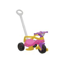 Triciclo Infantil Encantado Completo Com Haste De Empurrar E Pedal Menina Motoca Velotrol - Pais e filhos