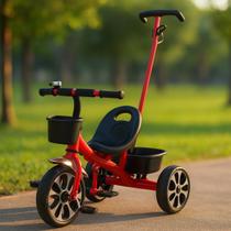 Triciclo Infantil Haste Empurrar Suporte para os Pés