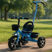 Triciclo Infantil Haste Empurrar Suporte para os Pés