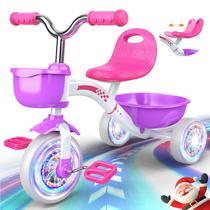 Triciclo infantil Kidi com assento ajustável Glow Wheels Toy