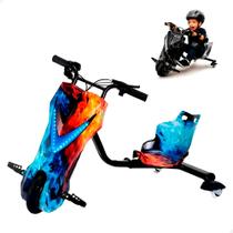 Triciclo Infantil kids Drift Radical Motinha Elétrico com Kit de Proteção