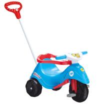 Triciclo Infantil Lelecita Azul com Pedal e Empurrador Calesita - 1004