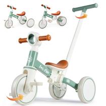 Triciclo infantil LOL-FUN 5 em 1 para crianças de 1 a 3 anos com alça parental