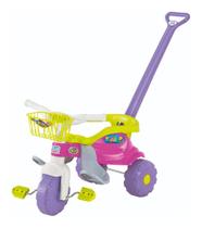 Triciclo Infantil Magic Toys Tico Tico Festa Rosa Com Aro Protetor