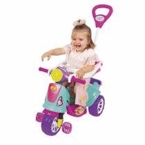 Triciclo Infantil Maral Retrô Com Empurrador Pink