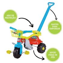 Triciclo Infantil Menino Tototoka Totokinha Azul Brinquedo