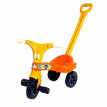 Triciclo Infantil Motika Laranja Com Haste - Lugo MLLE56 - Lugo Brinquedos