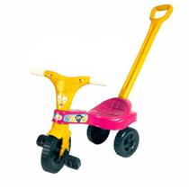Triciclo Infantil Motika Rosa Com Haste - Lugo MRLE57 - Lugo Brinquedos