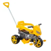 Triciclo Infantil Moto Rider Com Pedal e Empurrador Brinquedo De Passeio Para Crianças A Partir De 1 Ano Usual