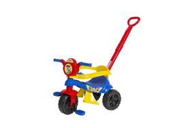 Triciclo Infantil Motoca Haste Proteção Velotrol Bebê Azul - Kendy