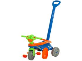 Triciclo Infantil Mototico com Empurrador Azul - Bandeirante