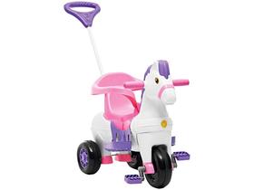 Triciclo Infantil - Passeio e Pedal - Cavalinho Potó - Rosa - Calesita