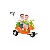 Triciclo Infantil Passeio e Pedal Moto Duo - com Empurrador Calesita