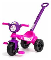 Triciclo Infantil Passeio Kemotoca Gatinha com Haste Conforto e Segurança Triciclo Infantil Passeio Kemotoca Gatinha com Haste Conforto e Segurança