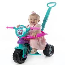 Triciclo Infantil Passeio Patrulha Menina Canina Empurrador - Kendy Brinquedos