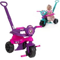 Triciclo Infantil Passeio Patrulha Menina Canina Empurrador